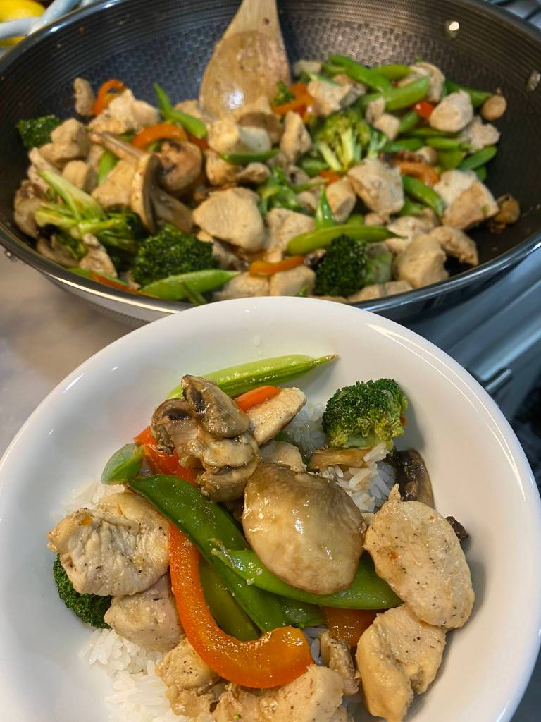Chicken and Veggie Stir-Fry Bowls
