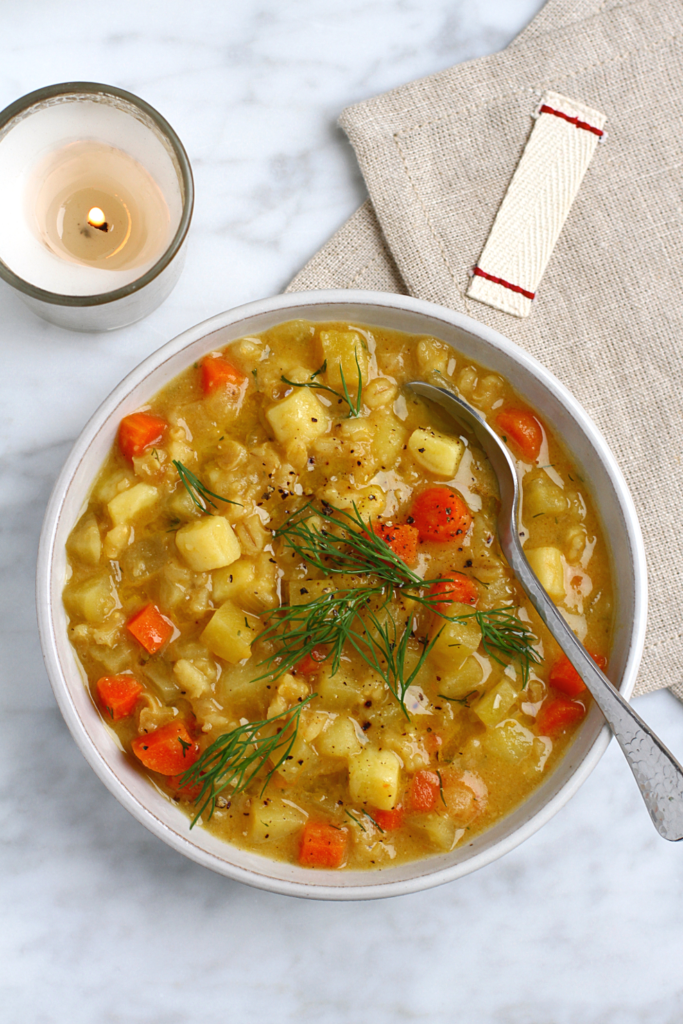 Northern-Style Hearty Barley and Root Vegetable Stew
