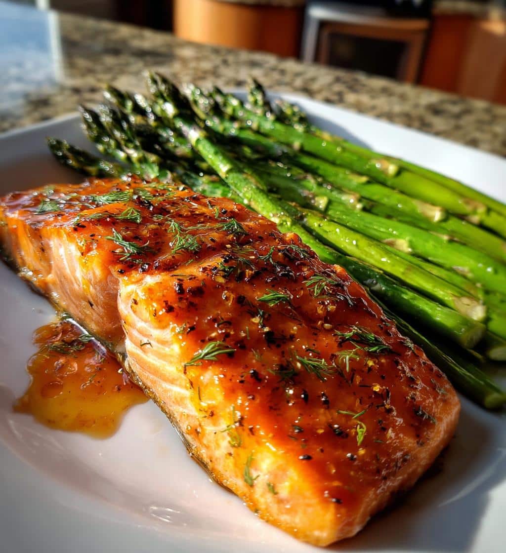 Lemon-Dill Salmon with Roasted Asparagus