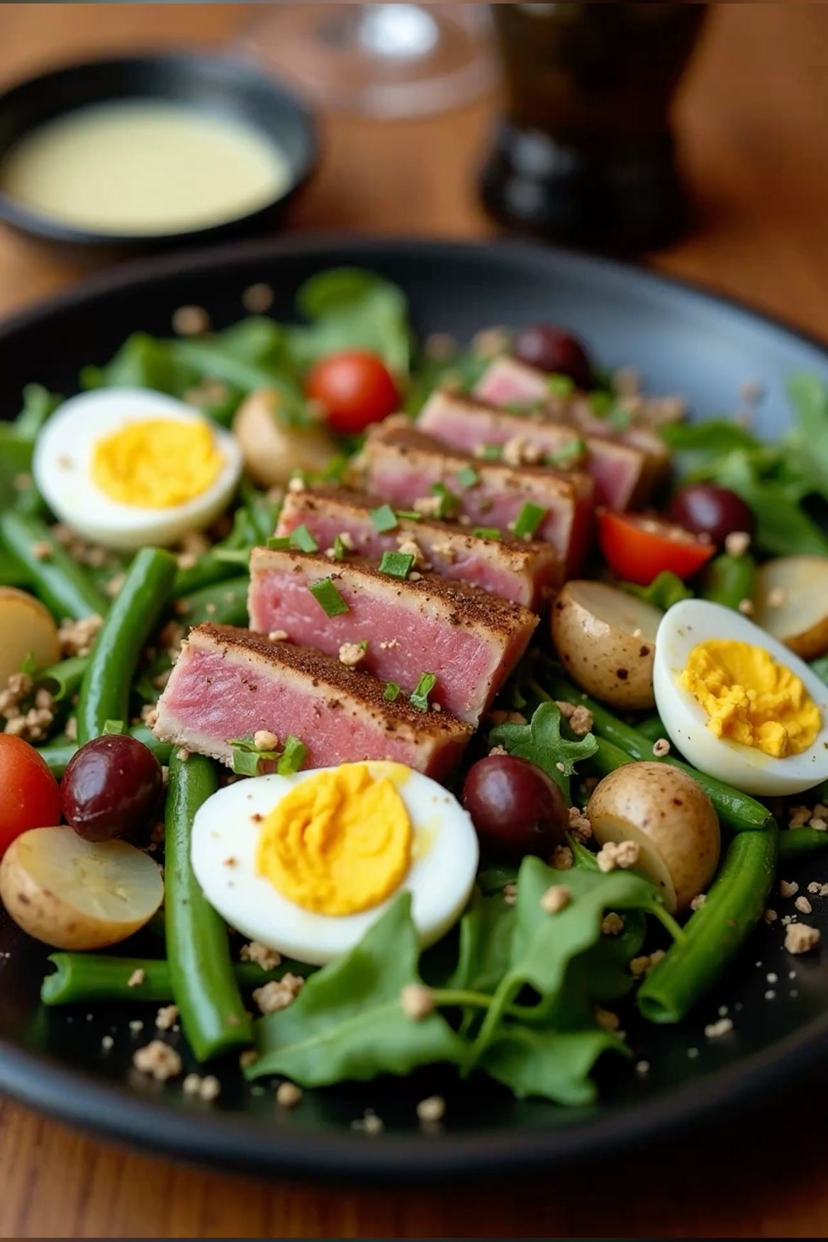 Niçoise Salad with Seared Tuna and Green Beans