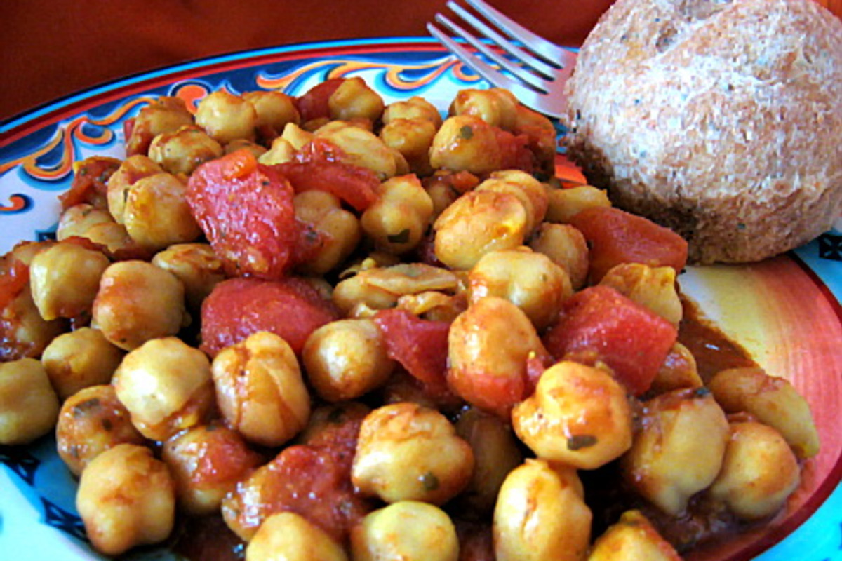 Spiced North African Chickpea and Tomato Tagine