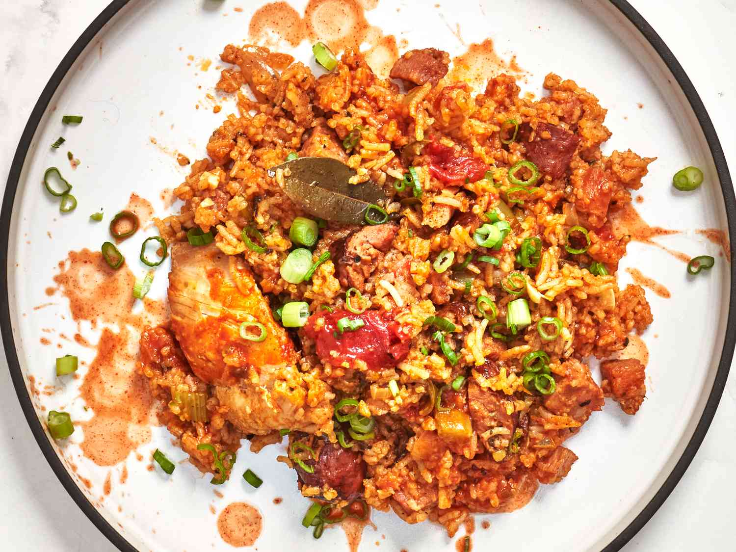 Spicy Andouille Sausage Jambalaya with Tomatoes