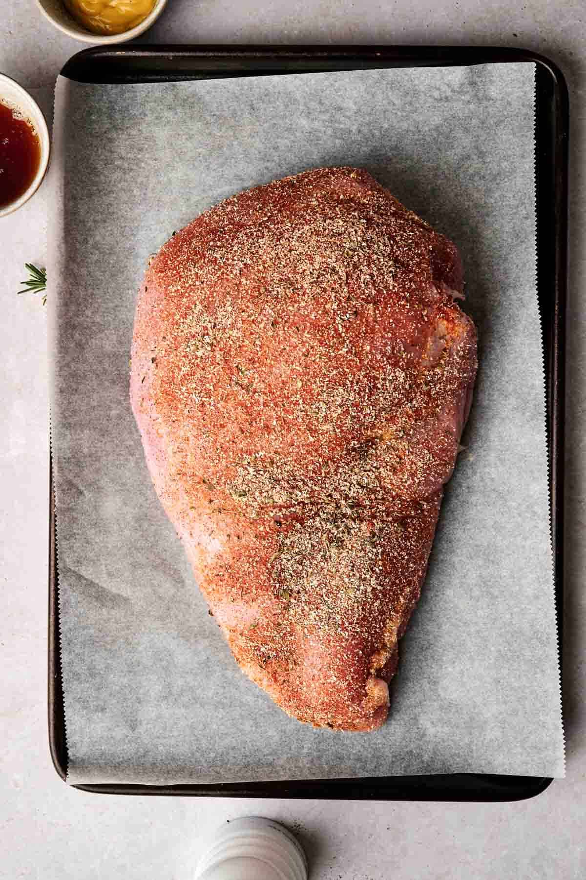 Maple-Glazed Turkey Breast with Sage and Cranberry Reduction
