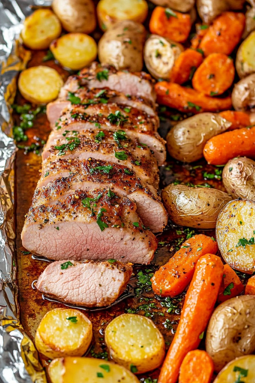 Sheet Pan Herb-Roasted Pork Tenderloin with Autumn Vegetables