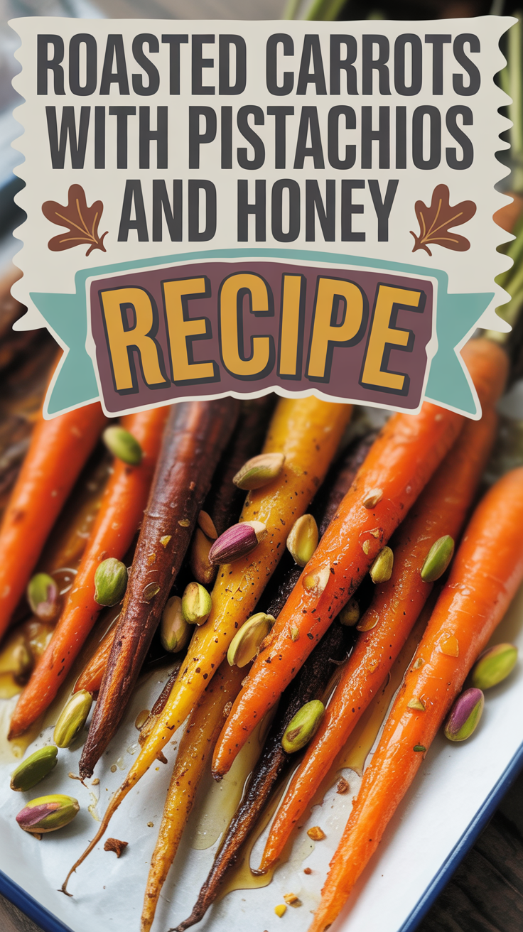 Honey and Cardamom Roasted Carrots with Toasted Pistachios