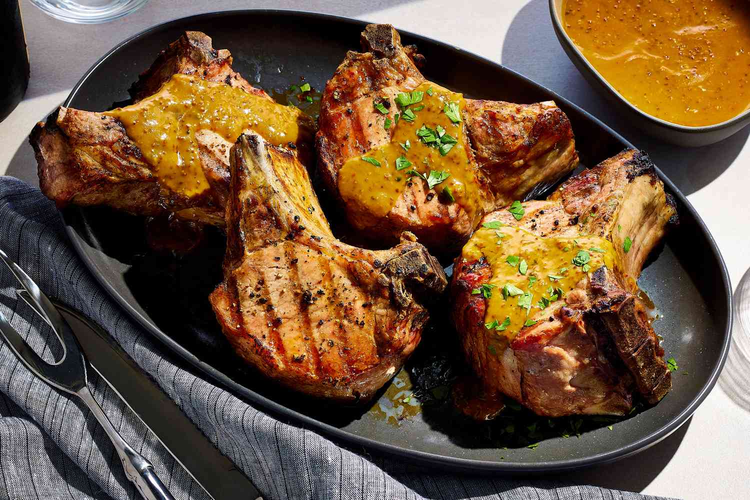 Reisterstown Road-Inspired Sweet Tea Brined Pork Chops