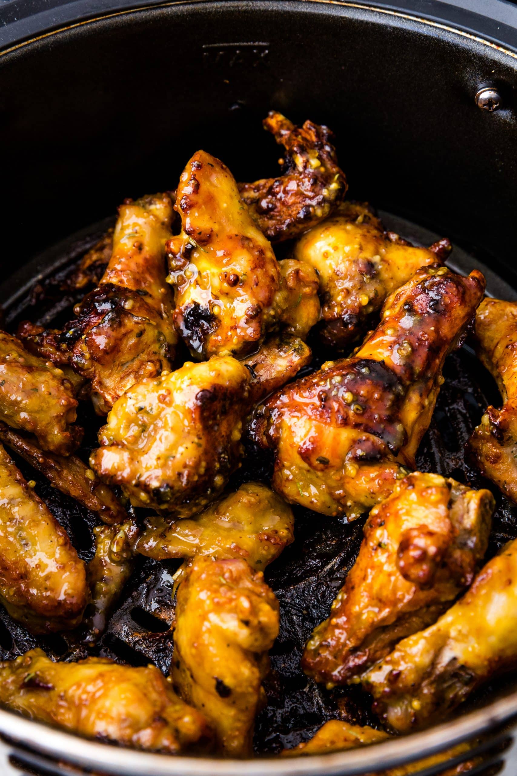 Best Air Fryer Chicken Wings with Honey Mustard Glaze