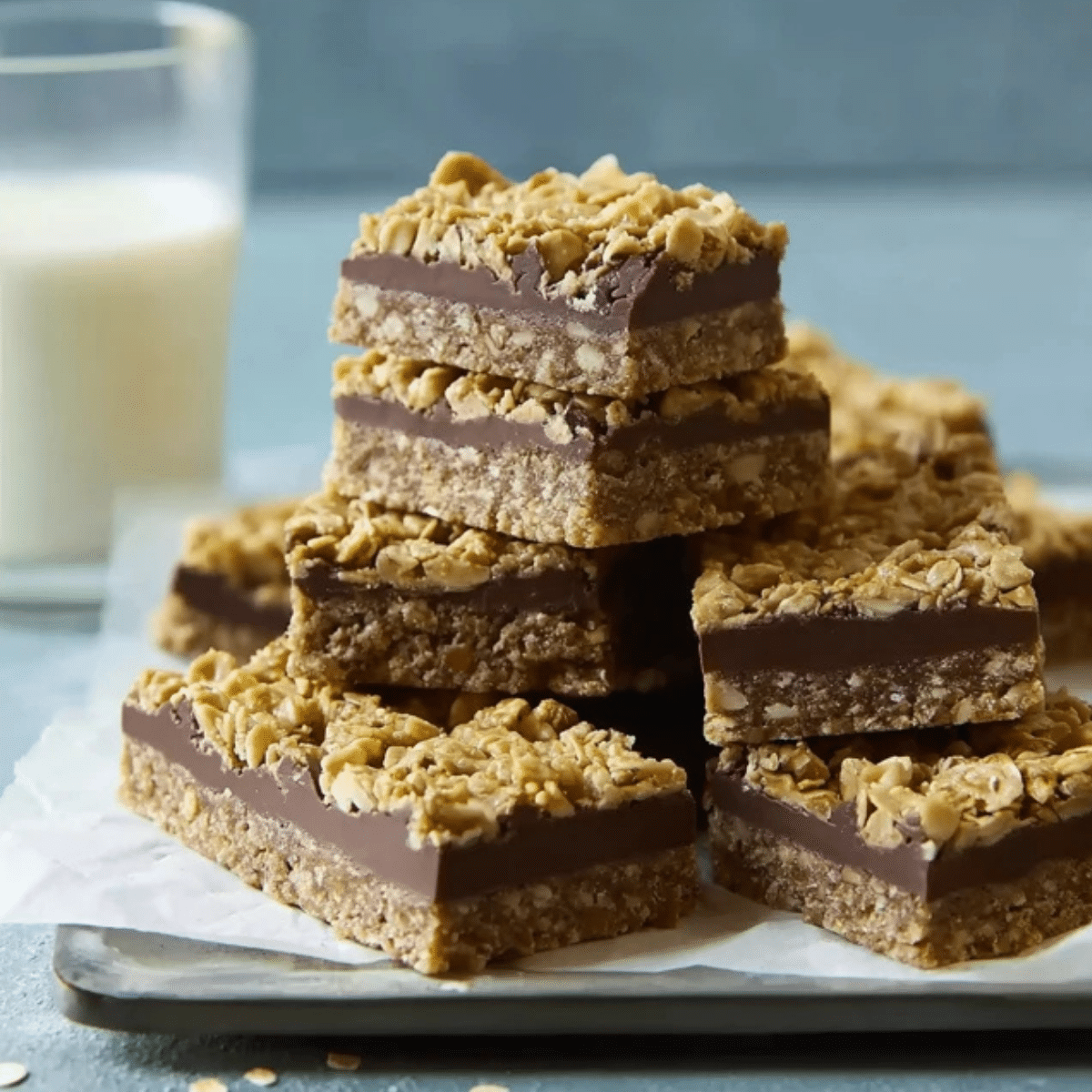 No-Bake Chocolate Hazelnut Oat Bars