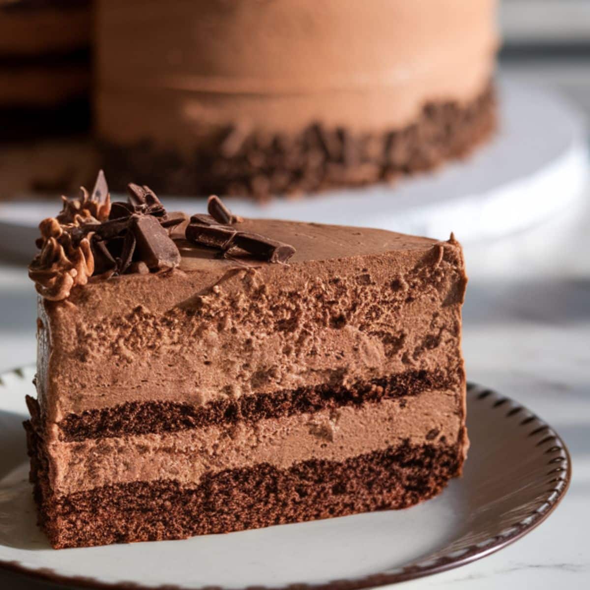 High-Rise Layered Chocolate Mousse Cake