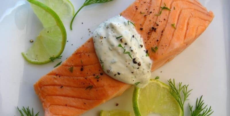 Low-Temperature Poached Salmon with Lemon-Dill Sauce