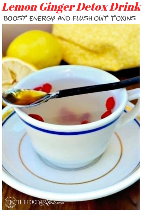Homemade Water-Filtered Citrus Ginger Detox Drink