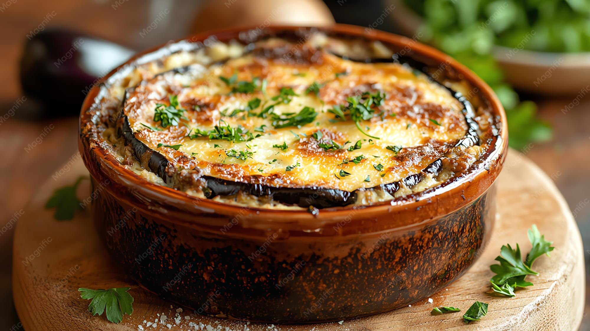 Authentic Lebanese Moussaka with Eggplant and Spiced Ground Lamb