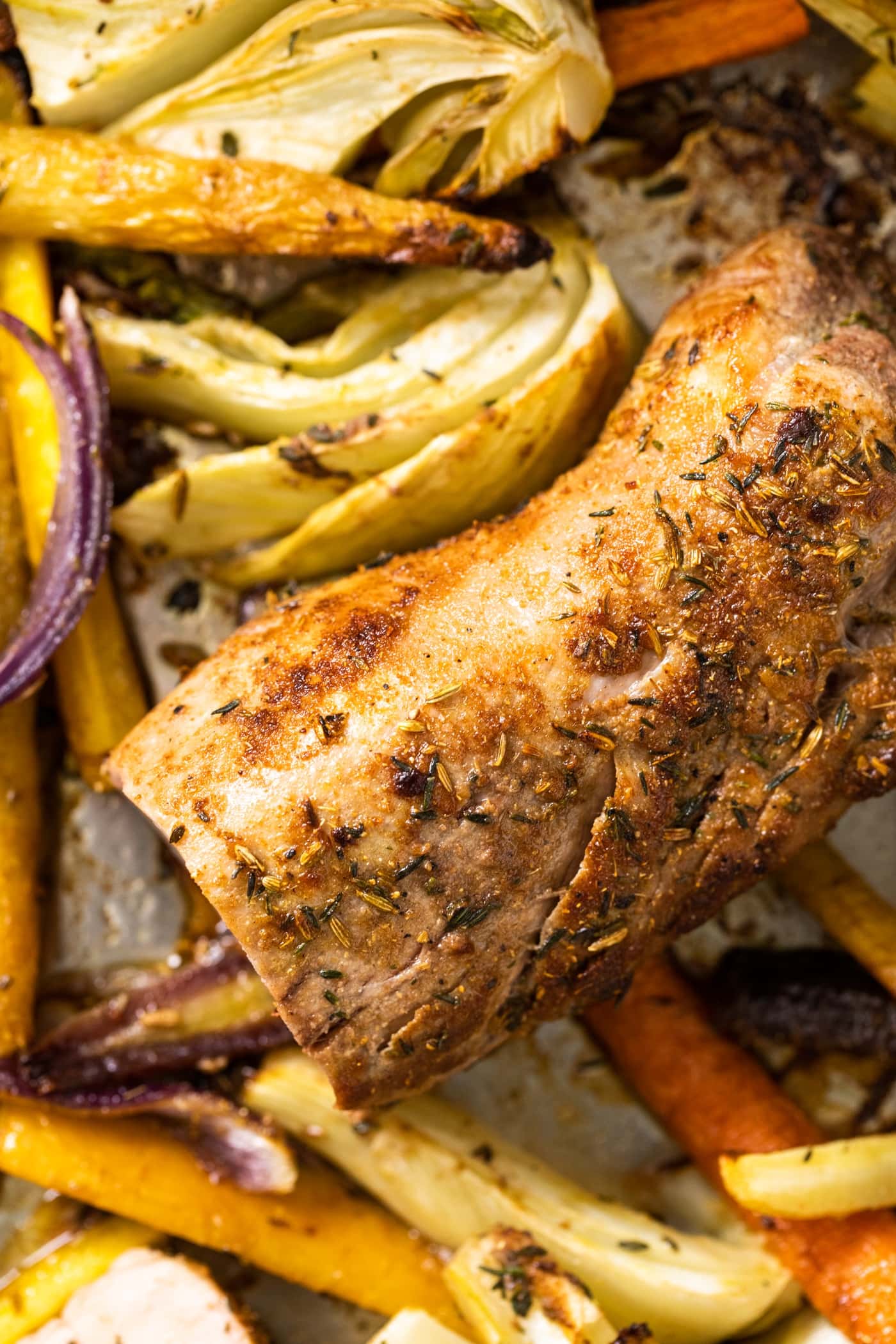 Rum-Glazed Pork Tenderloin with Caribbean Spiced Vegetables