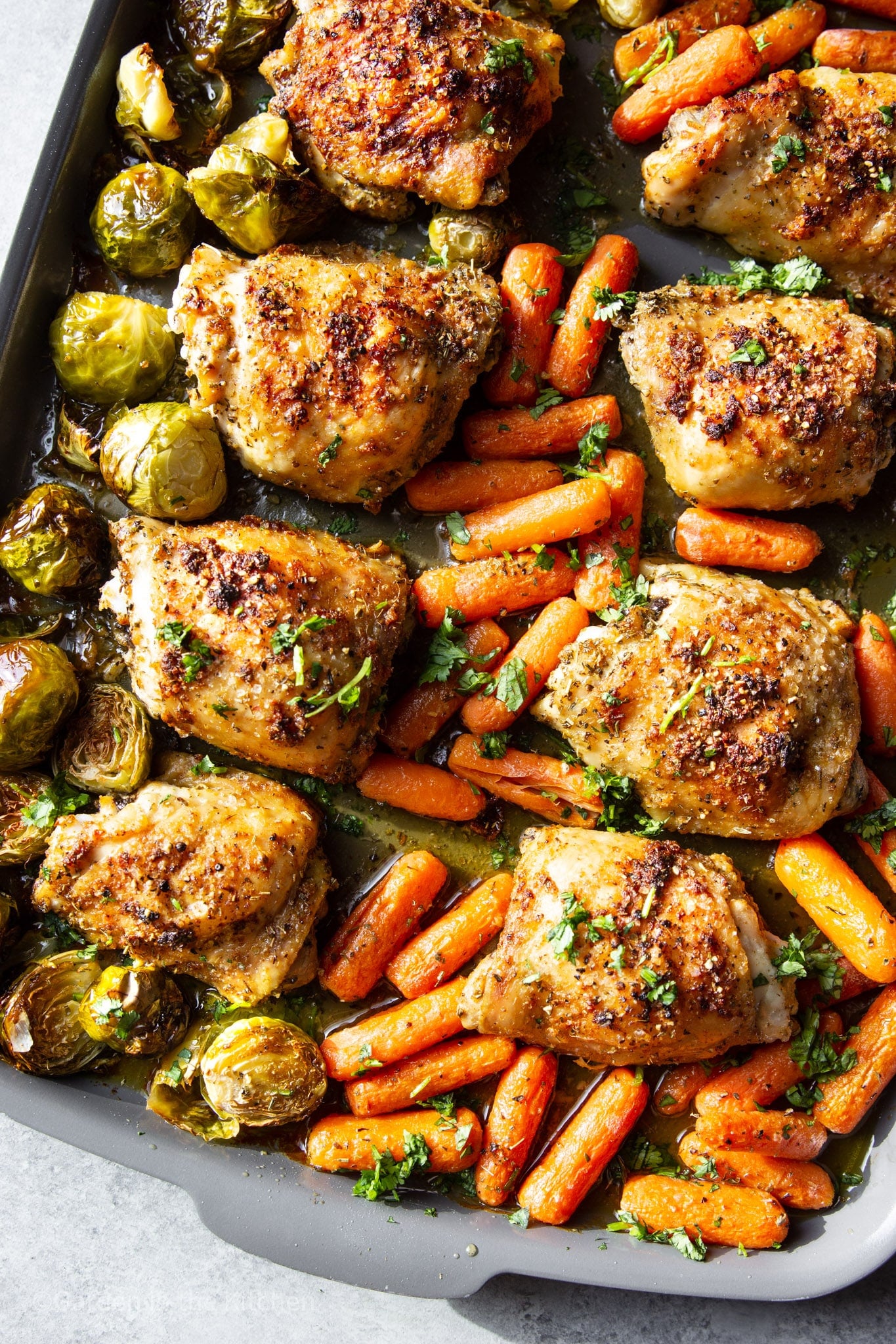 Sheet Pan Fiery DRZ-Style Spiced Chicken Thighs