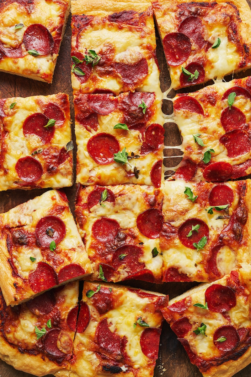 New York-Style Foldable Pepperoni Pizza Slice