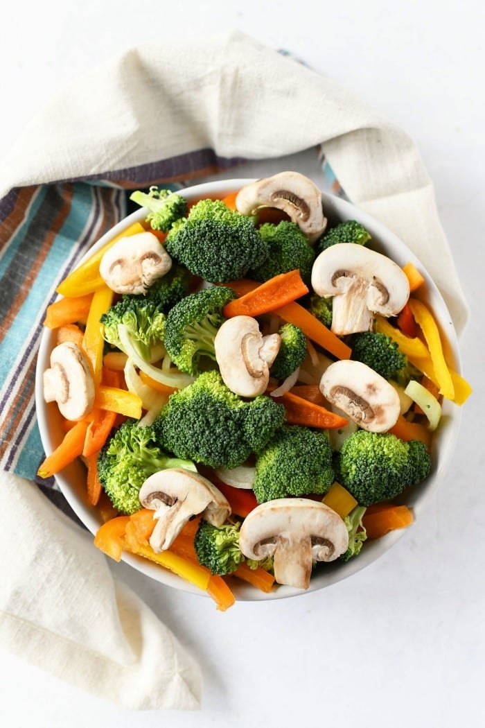 Layered Vegetable Stir-Fry with Garlic Soy Glaze