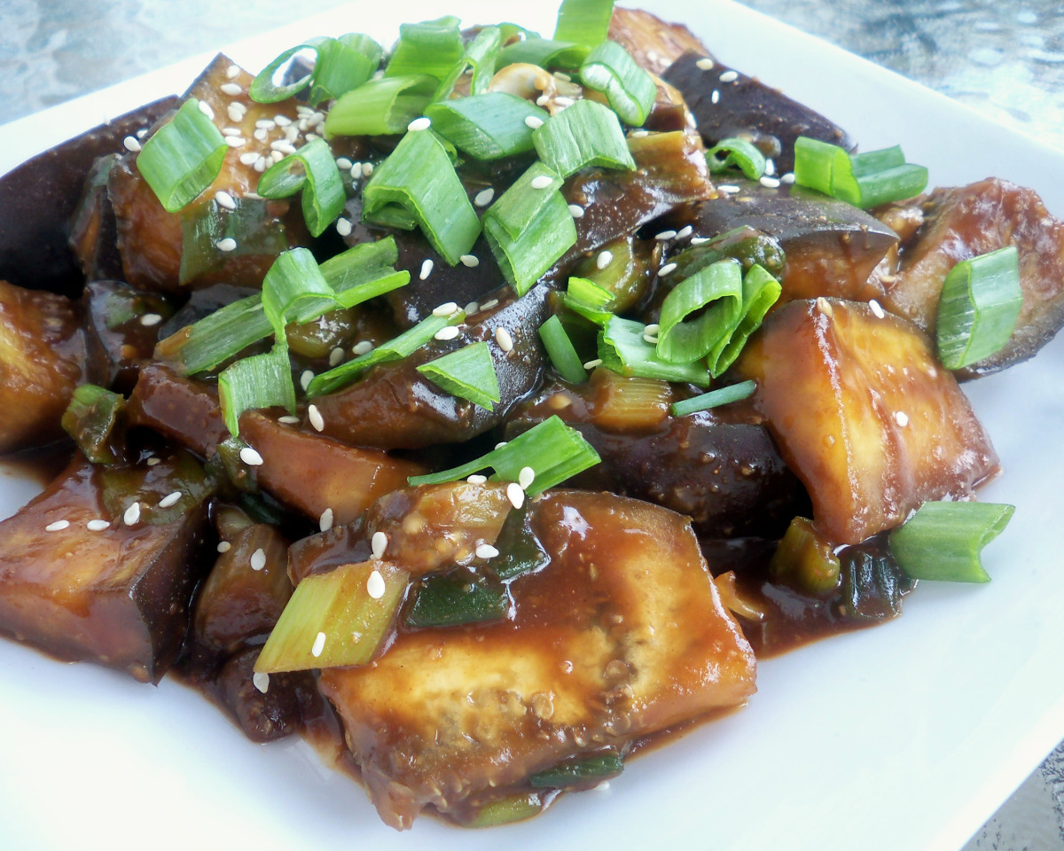 Stir-Fried Asian Eggplant with Garlic and Chili