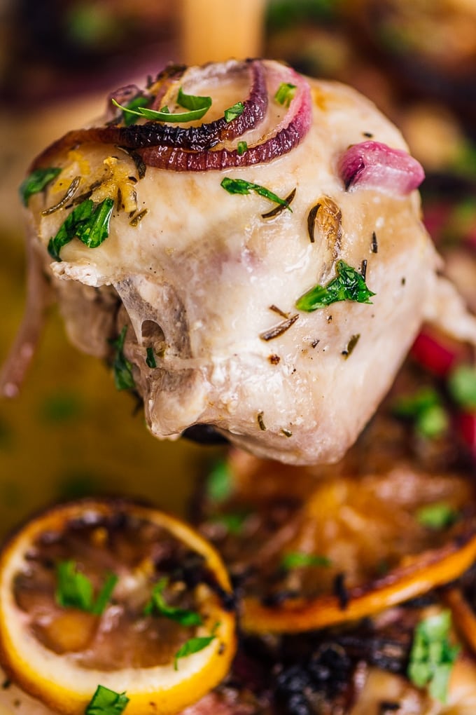 Baked Lemon-Garlic Herb Chicken Thighs