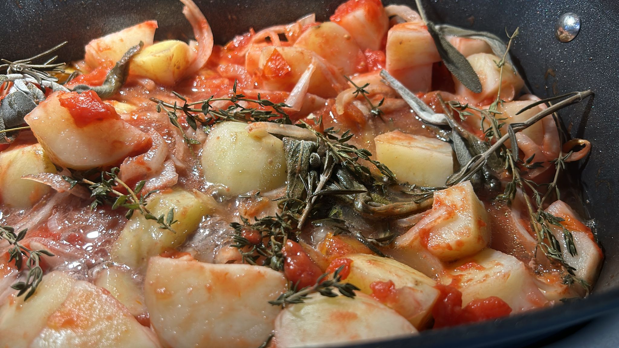 Slow-Braised Italian Pork with Tomato and Rosemary