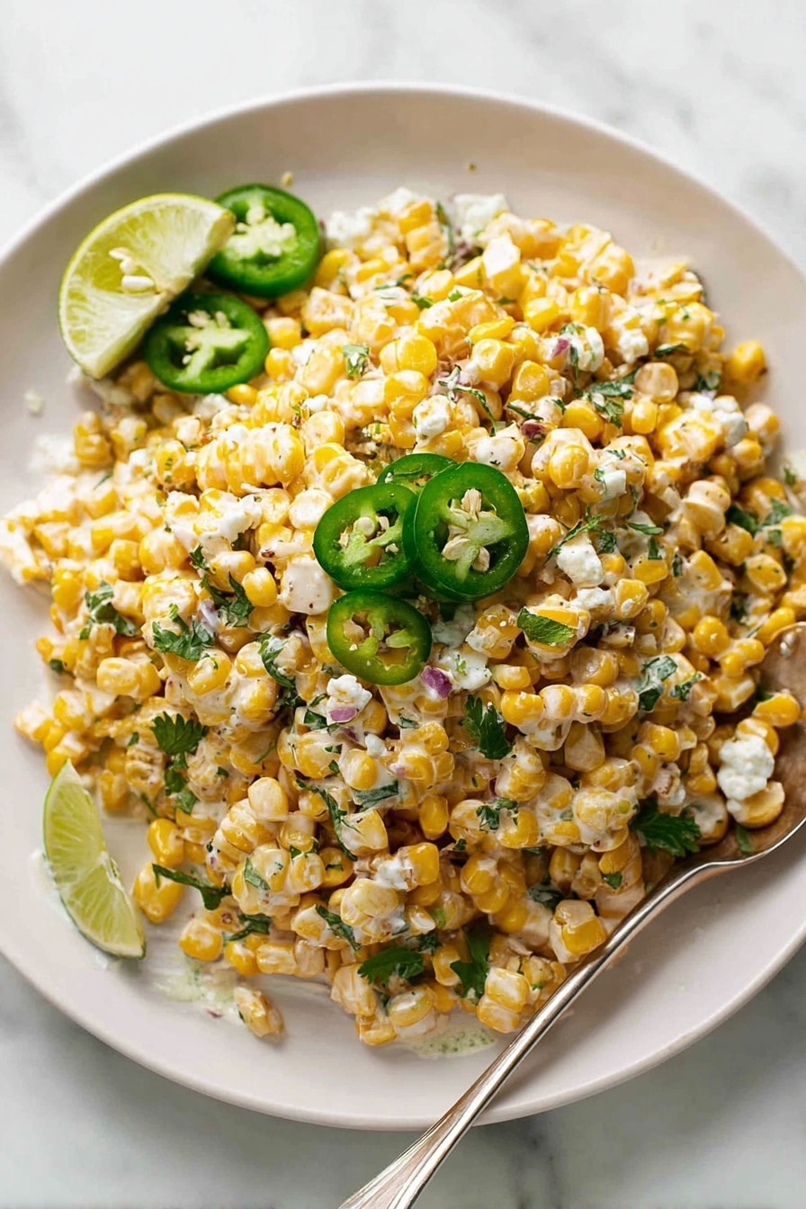 Quick Mexican Street Corn Salad with Cotija and Lime