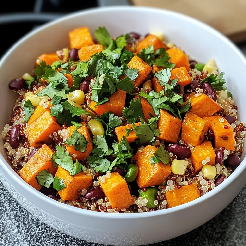 Gluten-Free Quinoa Salad with Roasted Sweet Potato and Avocado