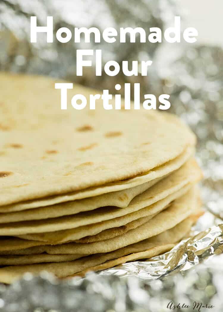 Homemade Flour Tortillas with Mexican Crema and Avocado