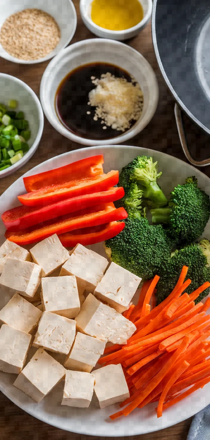 Stir-Fried Tofu with Garlic-Ginger Soy Glaze