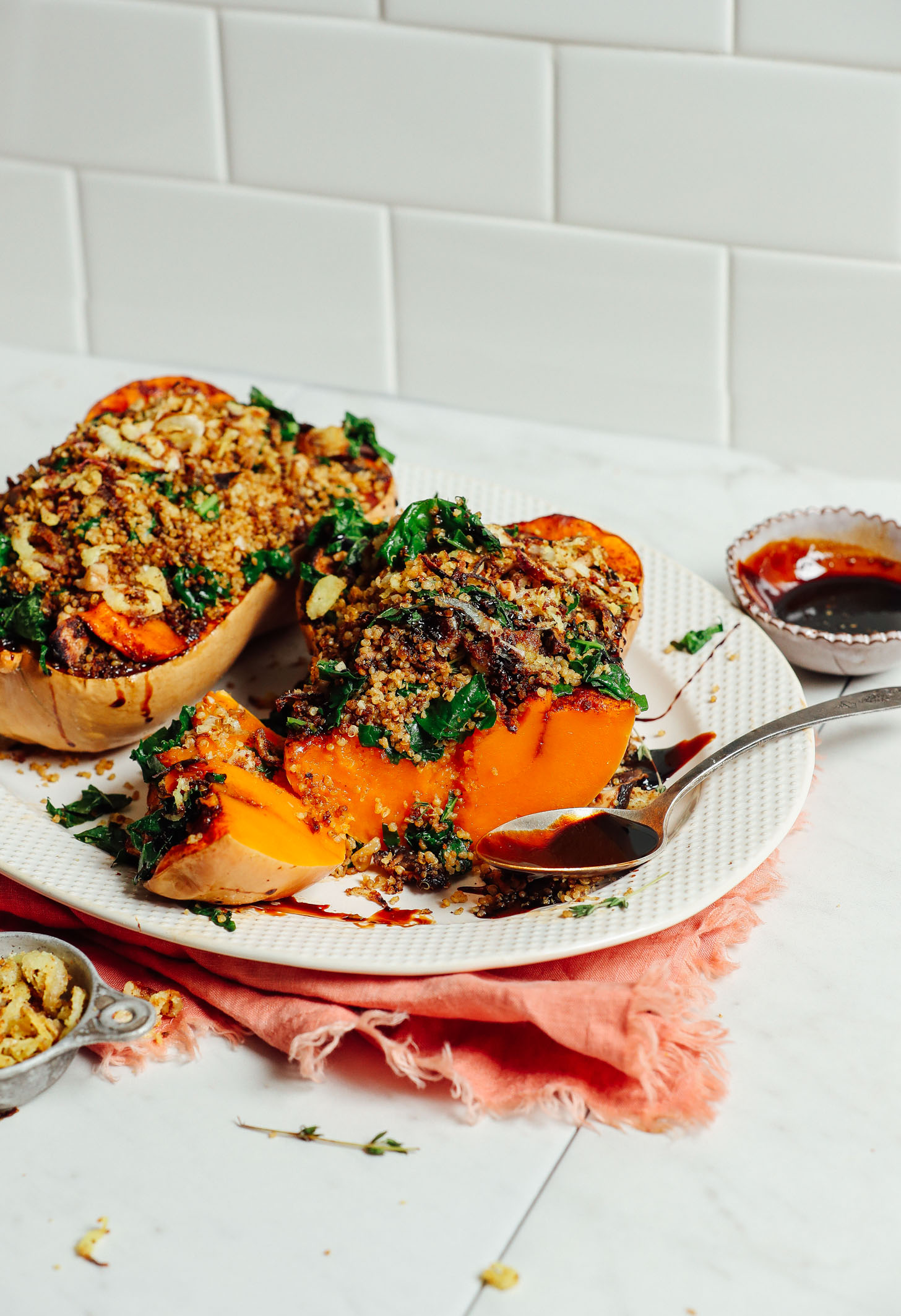 Roasted Chestnut and Herb-Stuffed Winter Squash