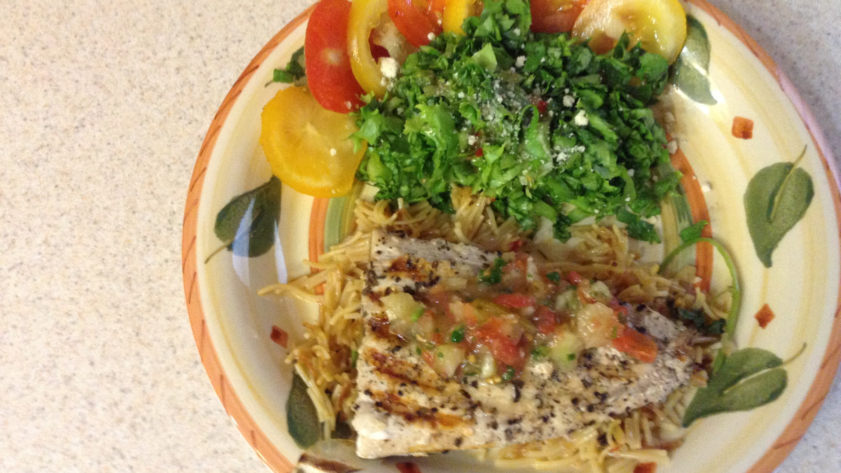 Pan-Seared Mahi-Mahi with Mango-Avocado Salsa