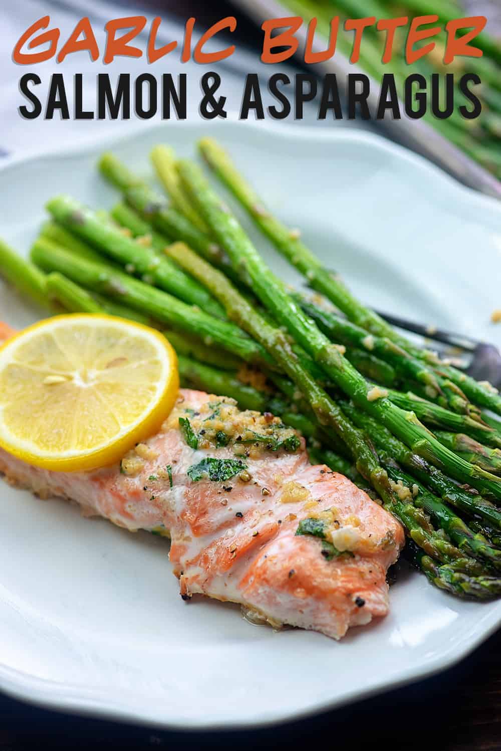 Pan-Seared Salmon with Garlic Herb Butter and Asparagus