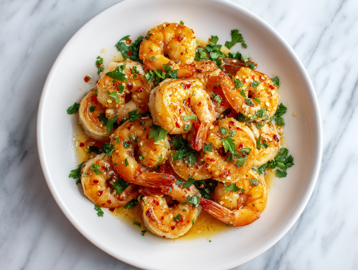 One-Pan Spicy Garlic Shrimp with Lemon Zest
