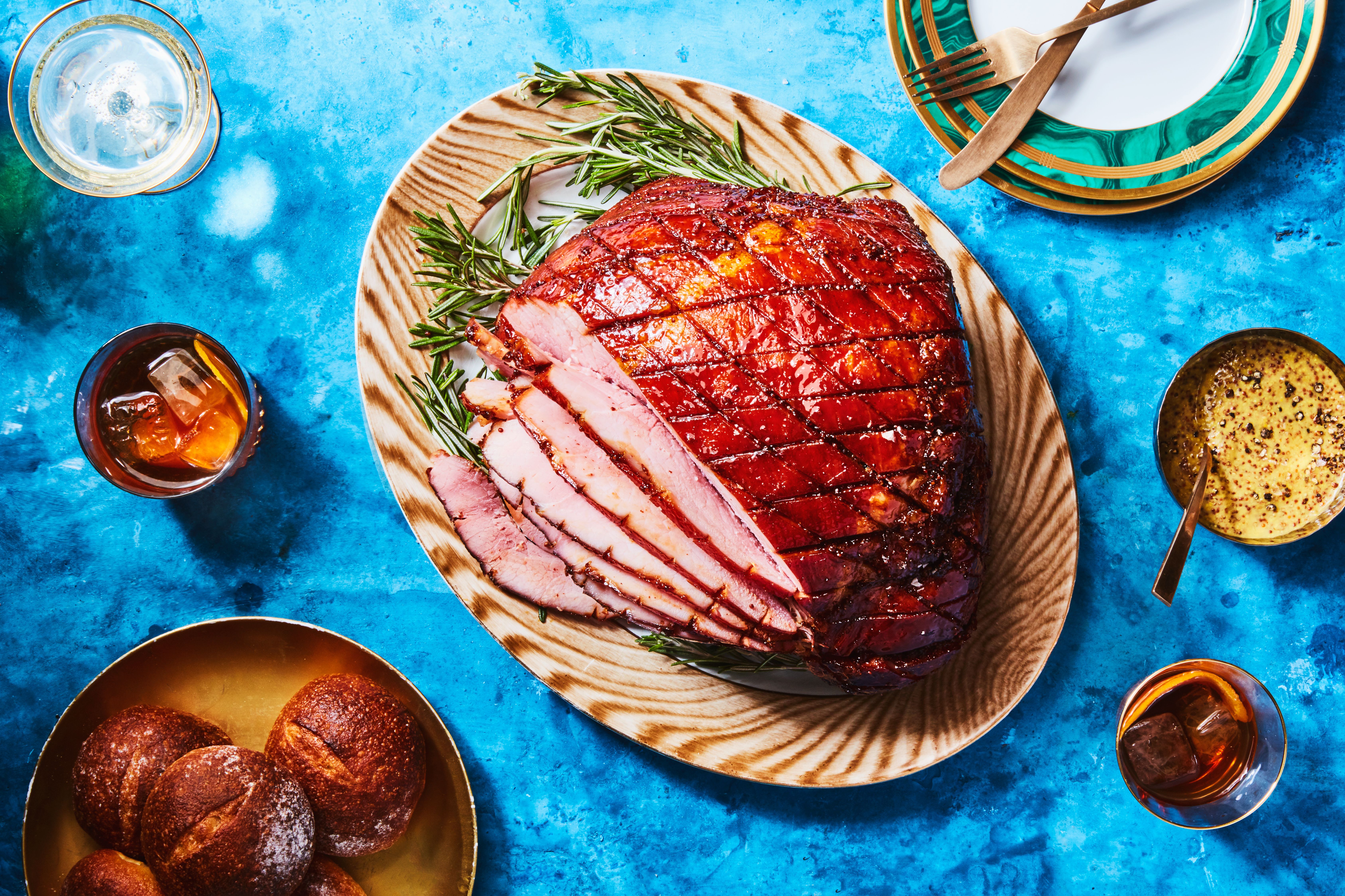 Maple-Glazed Ham with Mustard and Brown Sugar Crust