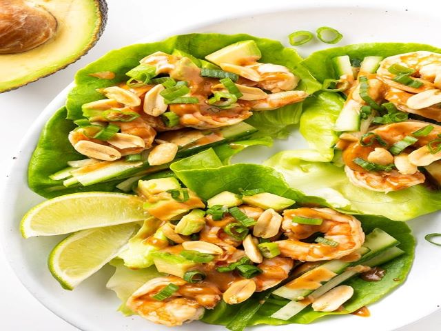 Spicy Thai-Inspired Shrimp Lettuce Wraps