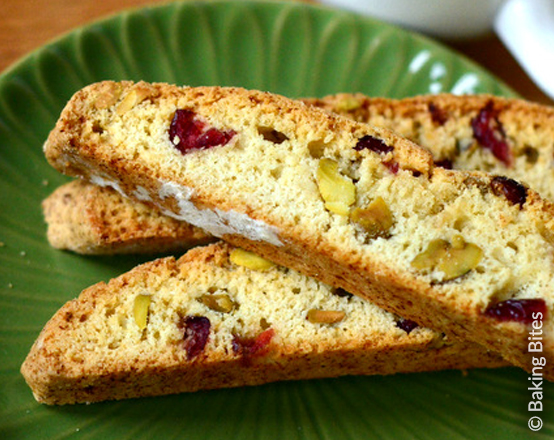 Cranberry-Pistachio Biscotti with Orange Zest