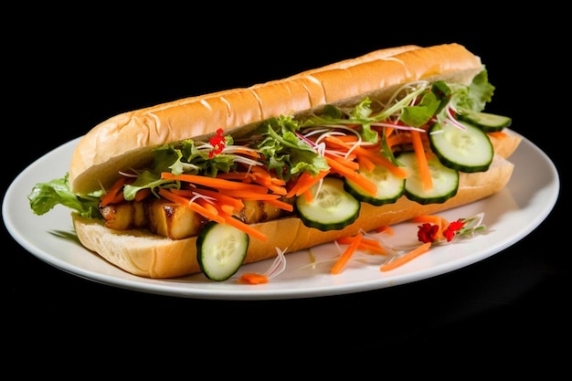 Pan-Fried Tofu Banh Mi with Pickled Vegetables