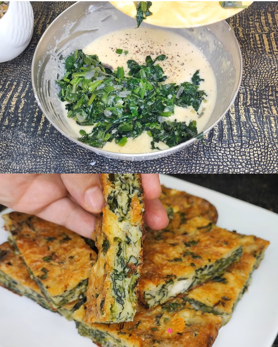One-Pan Spinach and Feta Egg Skillet