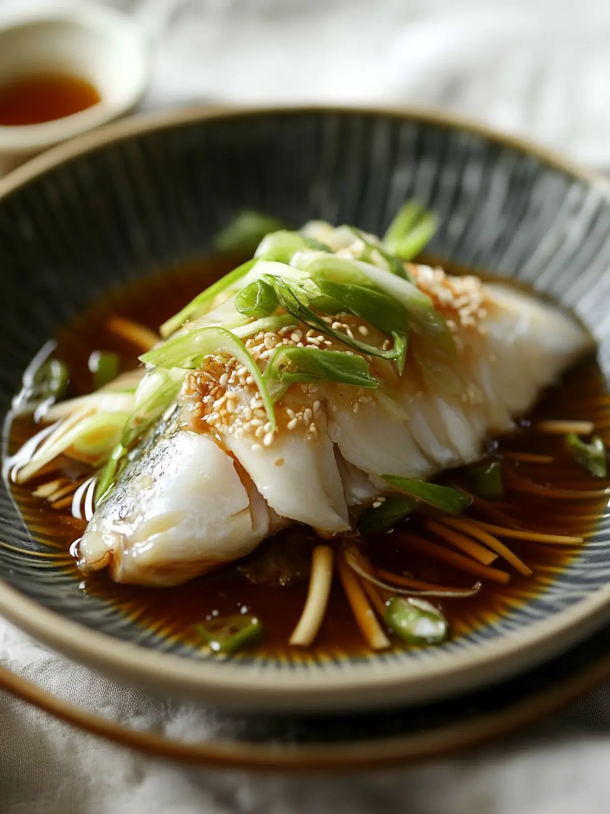Cantonese Steamed Fish with Ginger and Scallions