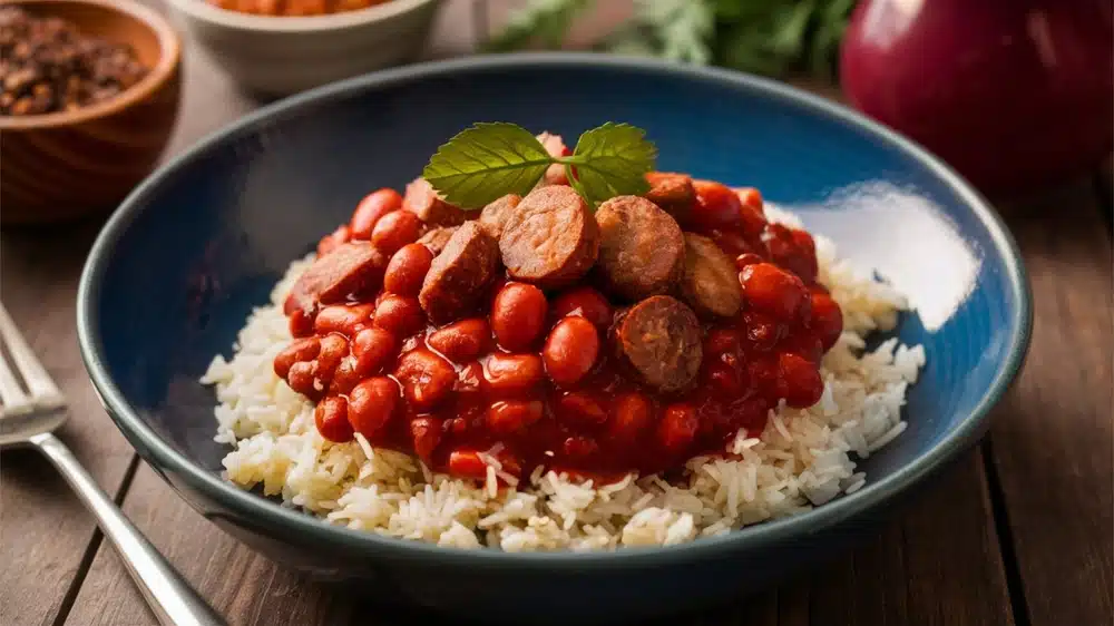 Vegetarian Red Beans and Rice with Smoky Paprika