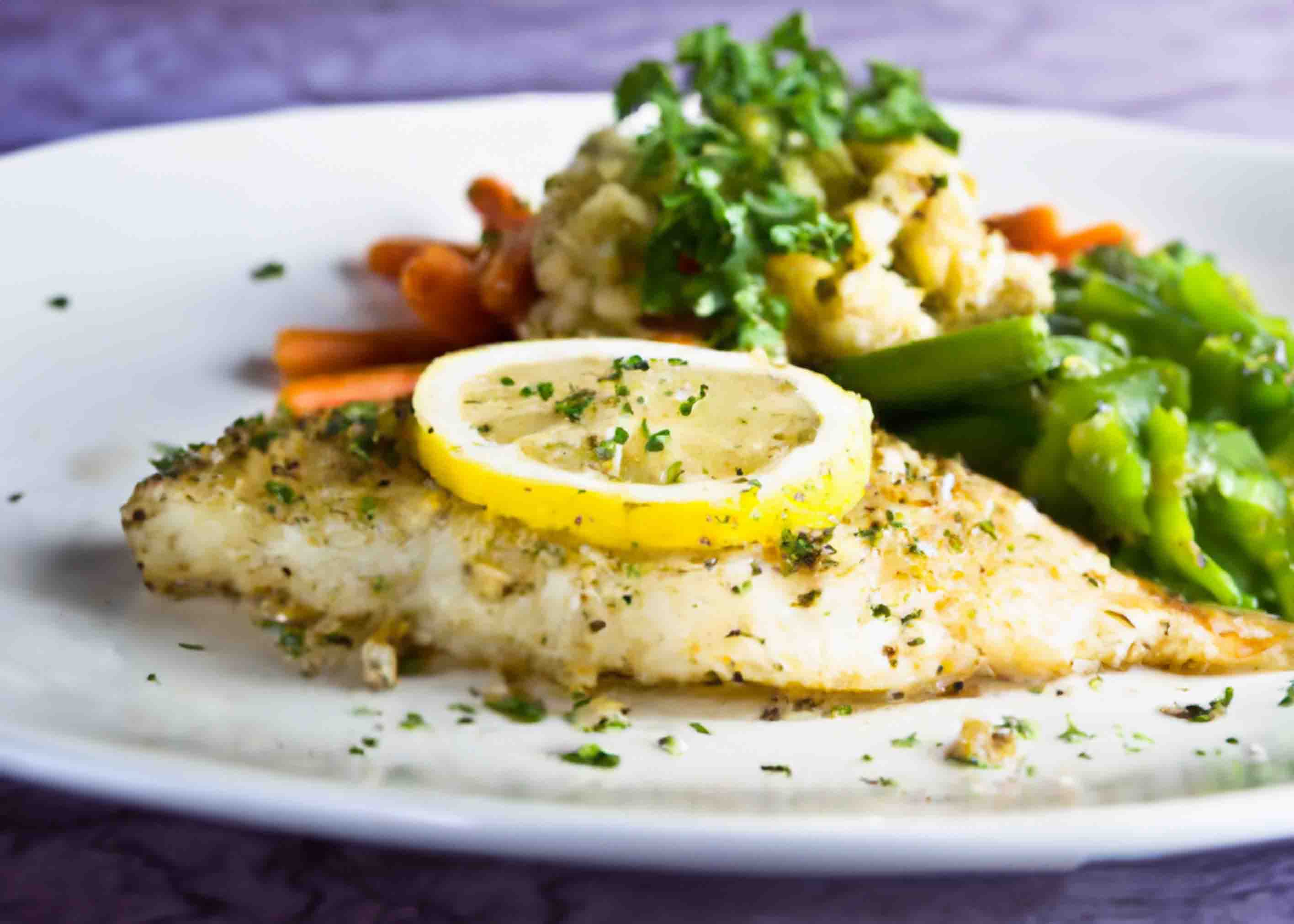Baked Lemon-Garlic Tilapia with Herb Quinoa