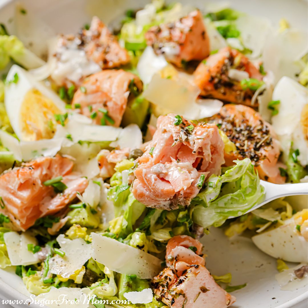 Pan-Seared Salmon with Avocado-Cilantro Keto Salad