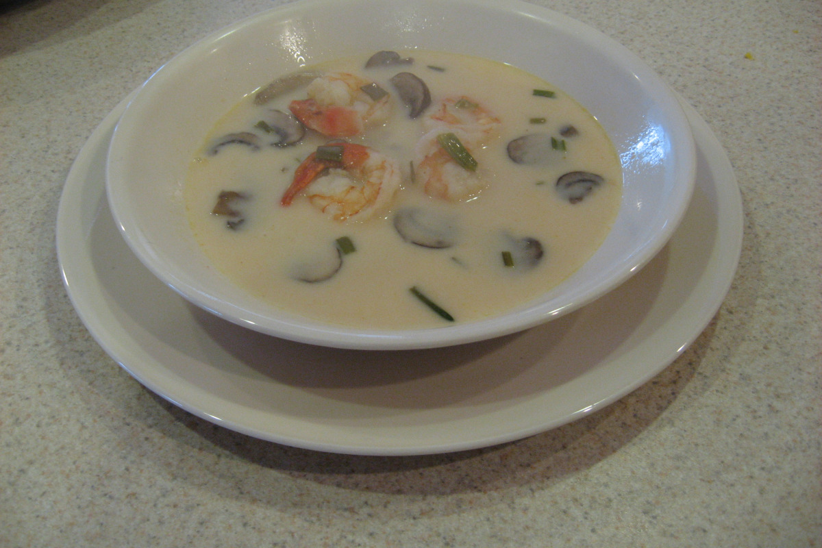 Spicy Thai-Inspired Shrimp Soup with Lime and Coconut