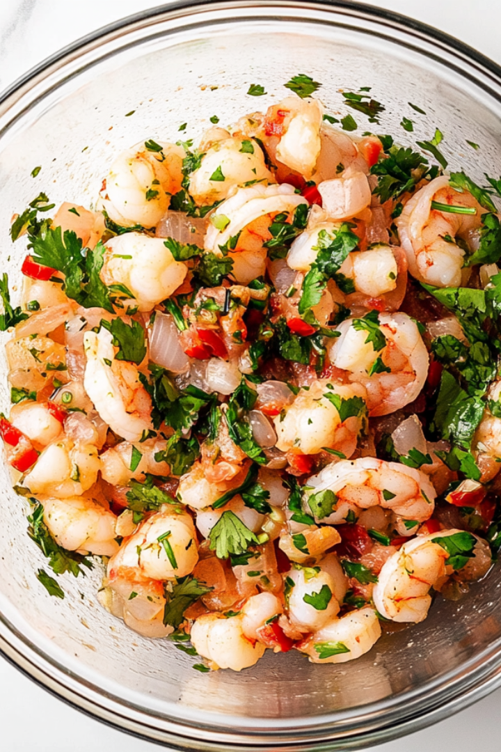 Sautéed Shrimp with Avocado Cucumber Salsa