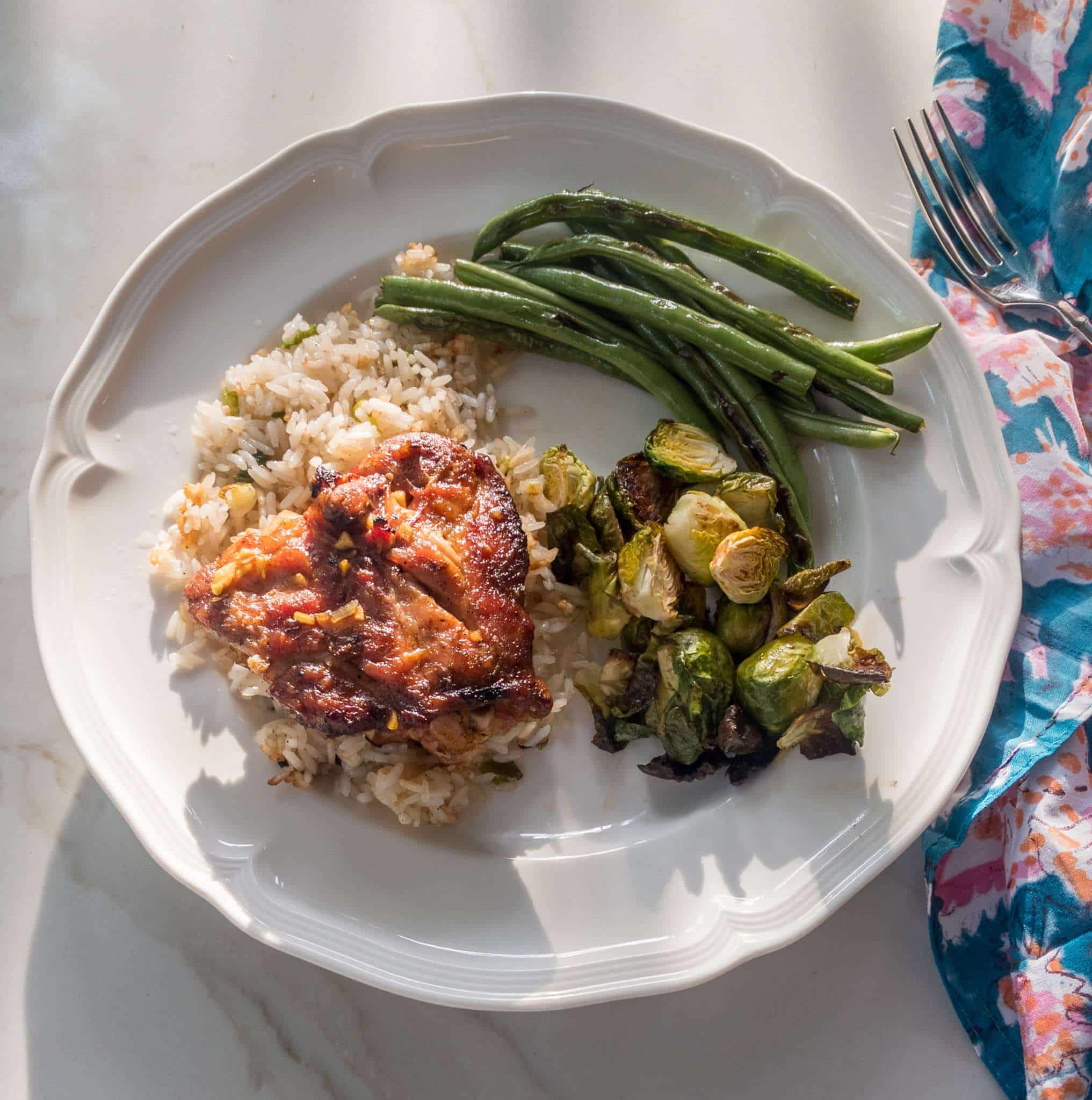 Grilled Citrus-Honey Glazed Chicken Thighs