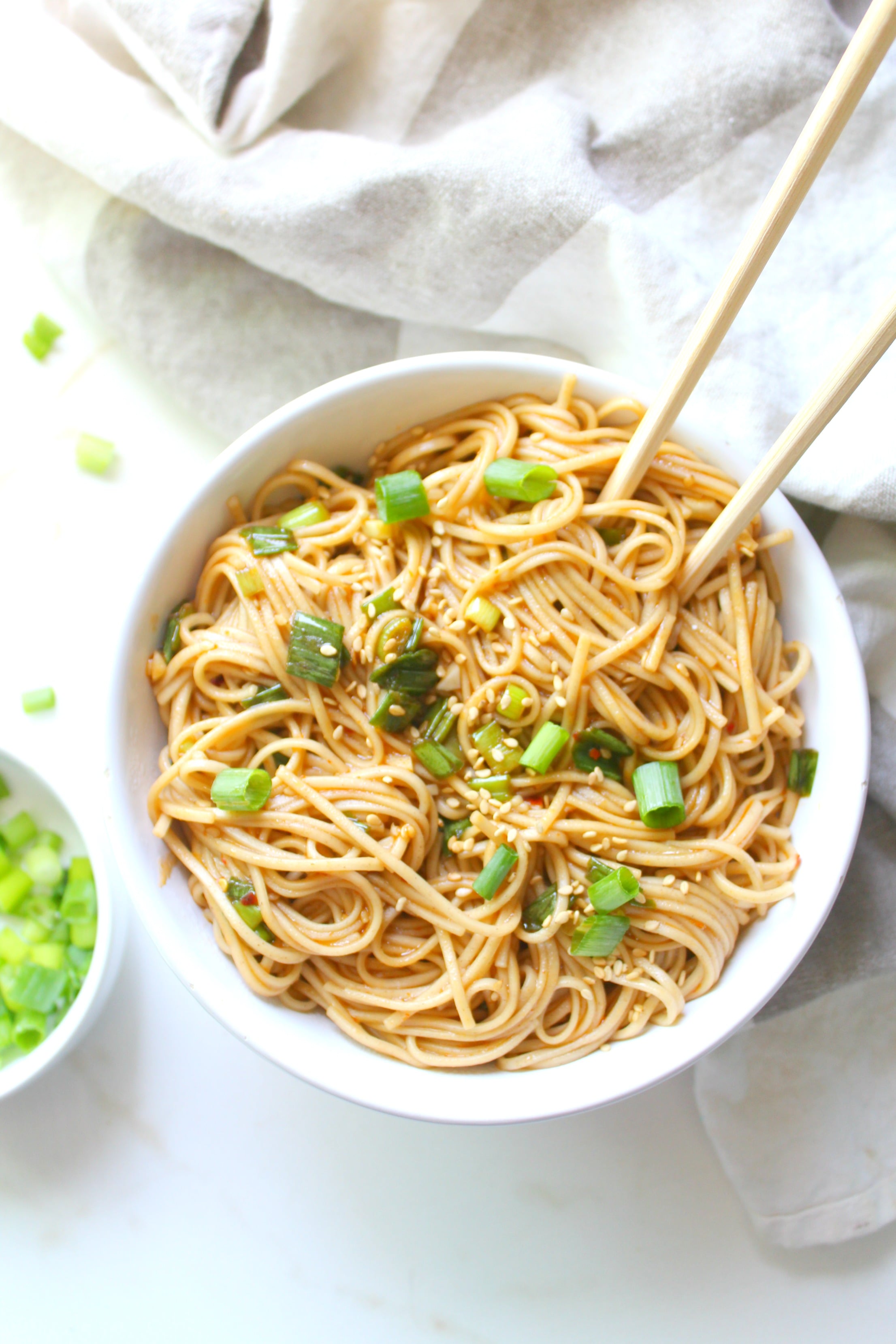 Sesame-Ginger Soba Noodles with Shredded Carrots