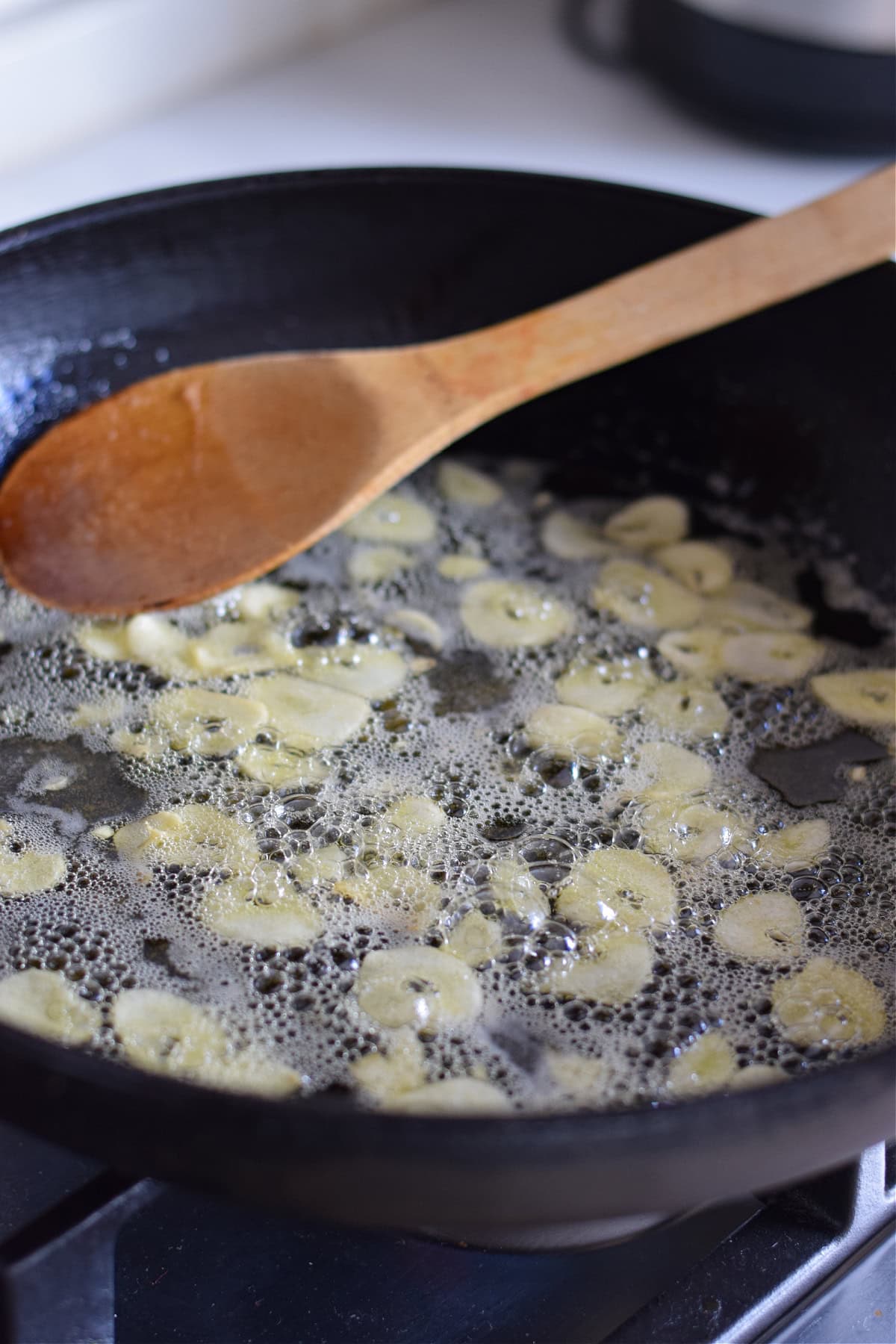 Stovetop Spaghetti with Garlic Chili Oil and Parmesan