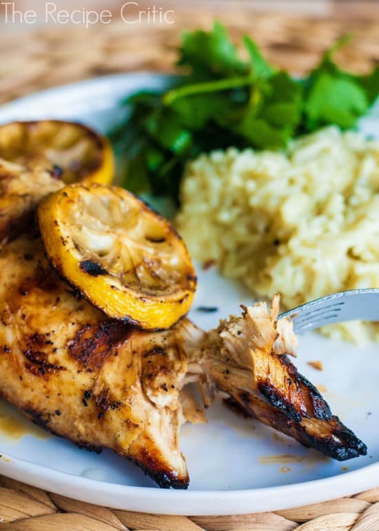 Grilled Lemon-Garlic Chicken with Rainbow Pepper Relish