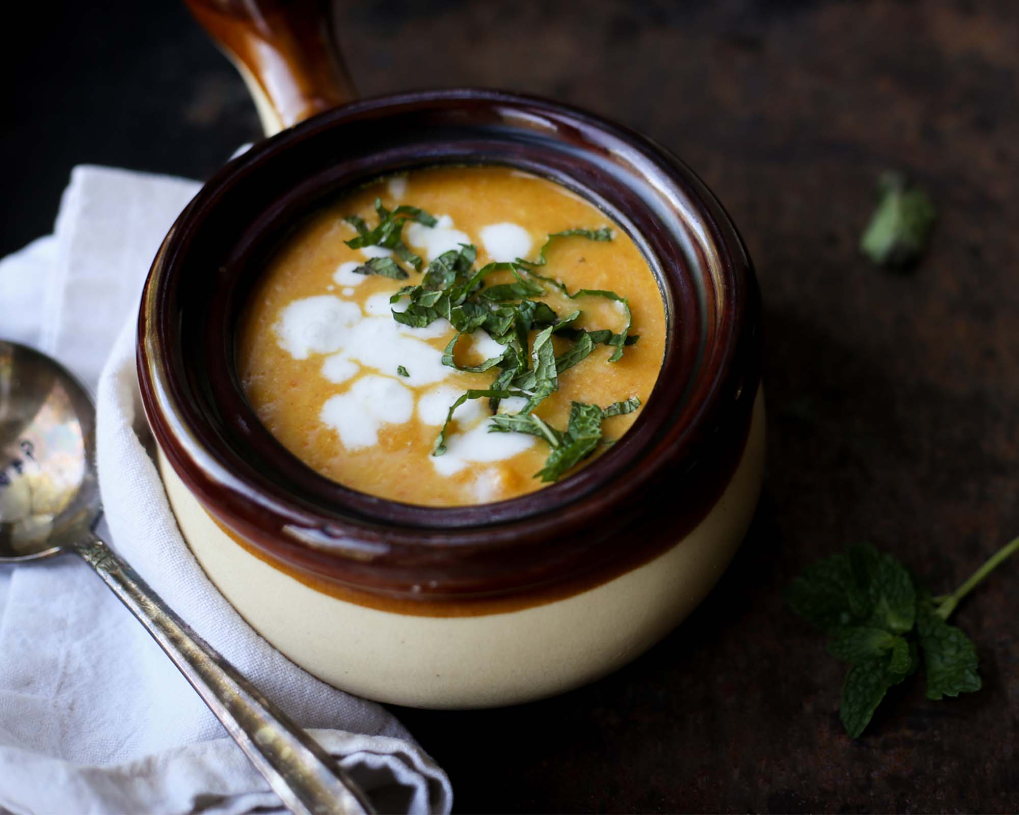 Carrot-Ginger Soup with Garlic and Turmeric