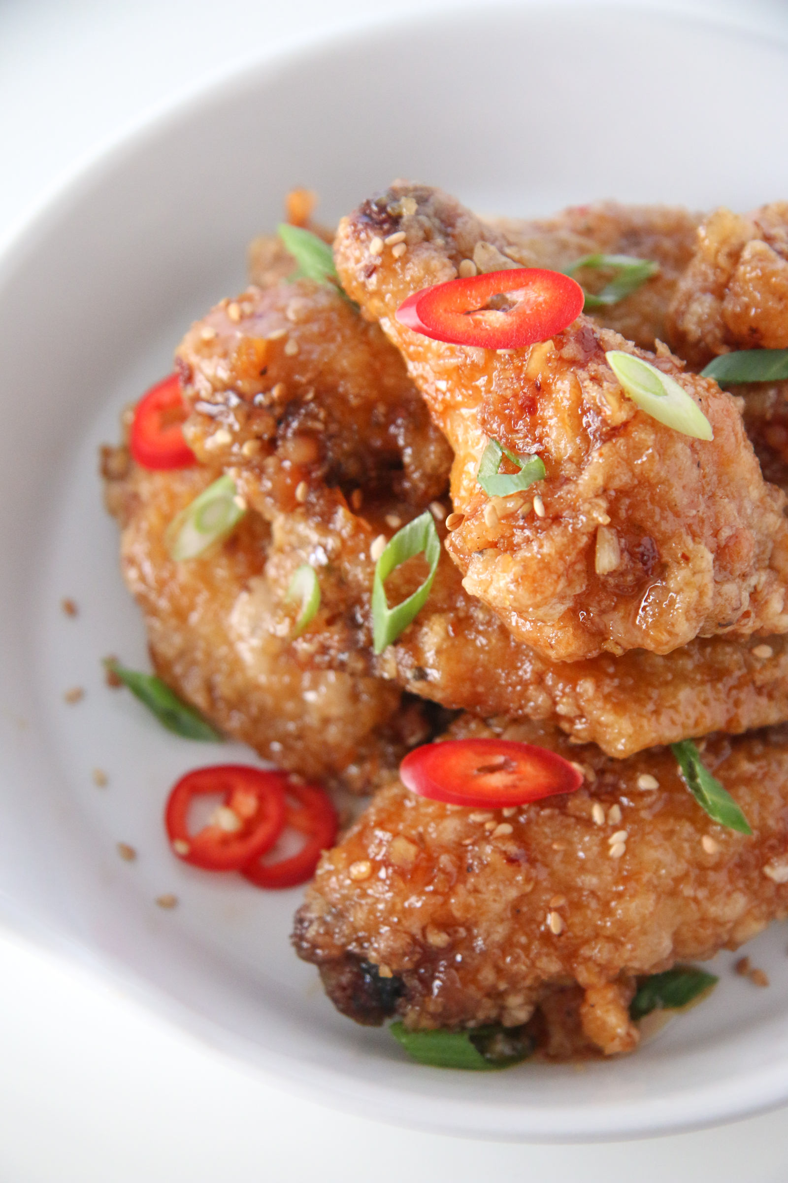 Spicy Korean Dakgangjeong Crispy Chicken Wings