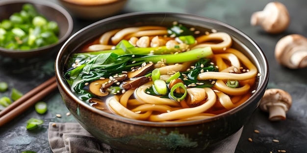 Stir-Fried Udon Noodles with Shiitake and Baby Bok Choy