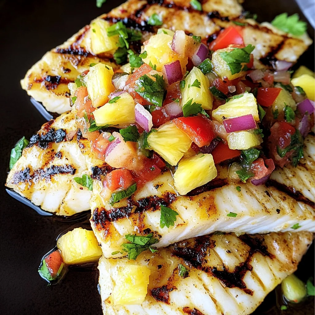 Grilled Mahi-Mahi with Pineapple and Scotch Bonnet Glaze